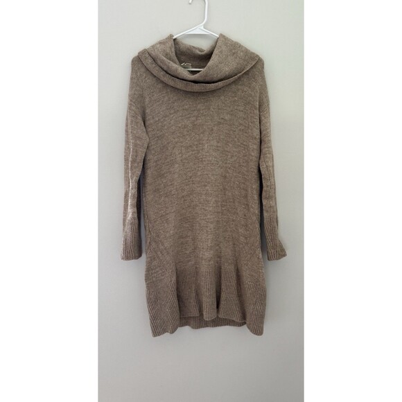 Anthropologie Sonoran Wool Cashmere Blend Cowl Neck Sweater Dress Size Small - Picture 2 of 8